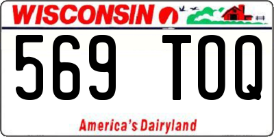 WI license plate 569TOQ