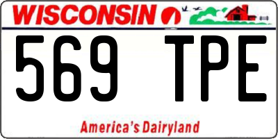 WI license plate 569TPE