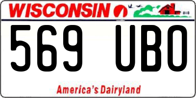 WI license plate 569UBO