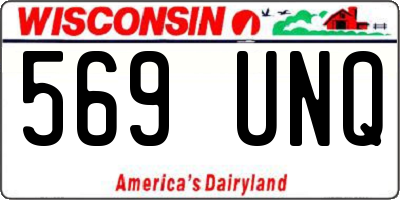 WI license plate 569UNQ