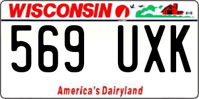 WI license plate 569UXK