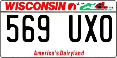 WI license plate 569UXO