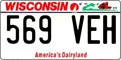 WI license plate 569VEH