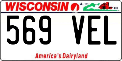 WI license plate 569VEL