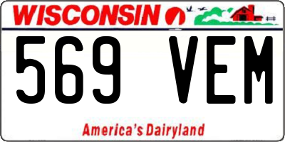 WI license plate 569VEM