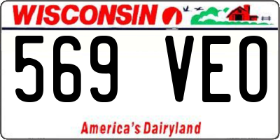 WI license plate 569VEO
