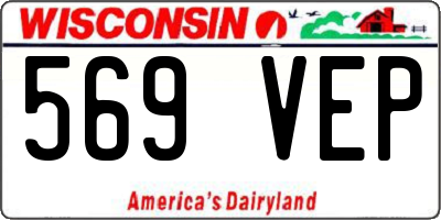 WI license plate 569VEP