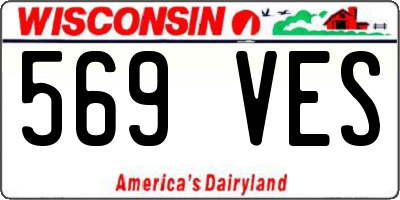 WI license plate 569VES