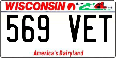 WI license plate 569VET