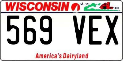 WI license plate 569VEX