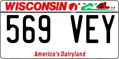 WI license plate 569VEY