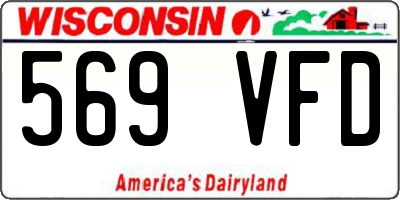 WI license plate 569VFD