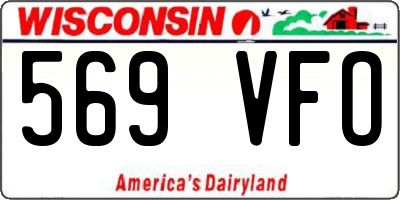 WI license plate 569VFO