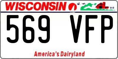WI license plate 569VFP
