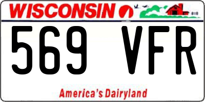 WI license plate 569VFR
