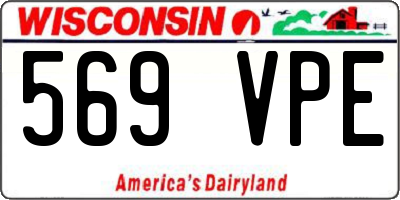 WI license plate 569VPE