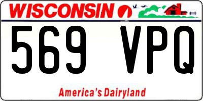 WI license plate 569VPQ