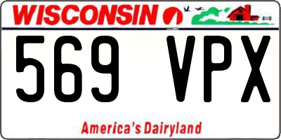 WI license plate 569VPX