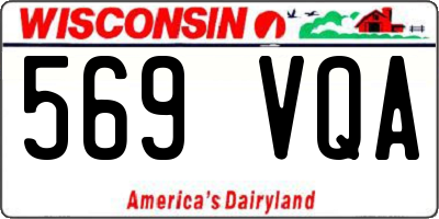 WI license plate 569VQA