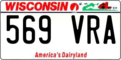 WI license plate 569VRA