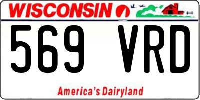 WI license plate 569VRD