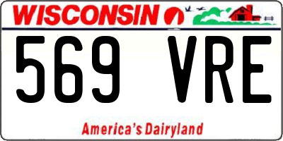 WI license plate 569VRE