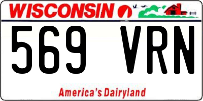 WI license plate 569VRN