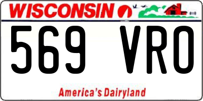 WI license plate 569VRO
