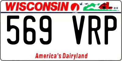 WI license plate 569VRP