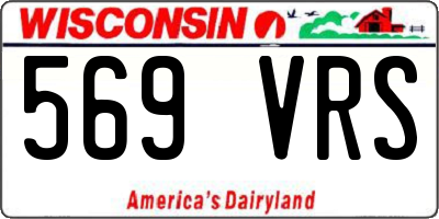 WI license plate 569VRS