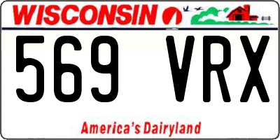 WI license plate 569VRX