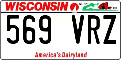 WI license plate 569VRZ