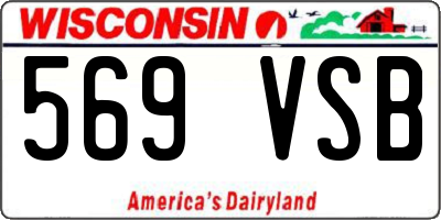 WI license plate 569VSB