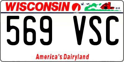 WI license plate 569VSC