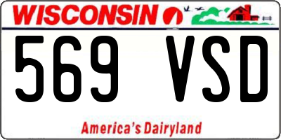WI license plate 569VSD
