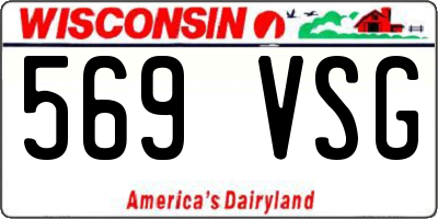 WI license plate 569VSG