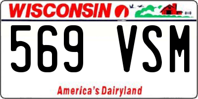 WI license plate 569VSM