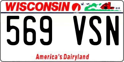 WI license plate 569VSN
