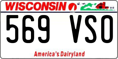 WI license plate 569VSO