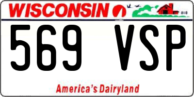 WI license plate 569VSP
