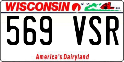 WI license plate 569VSR