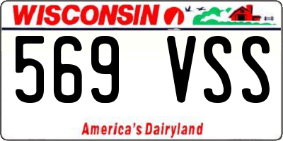 WI license plate 569VSS