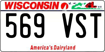 WI license plate 569VST