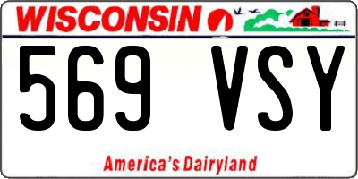 WI license plate 569VSY
