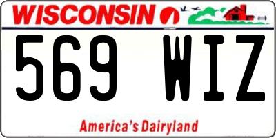 WI license plate 569WIZ