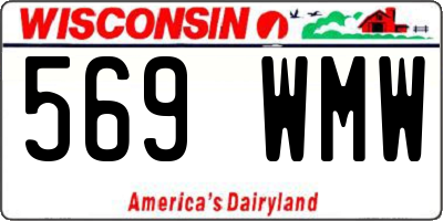 WI license plate 569WMW