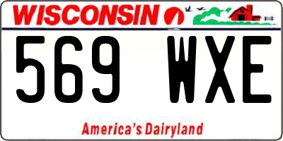 WI license plate 569WXE