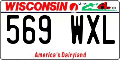 WI license plate 569WXL