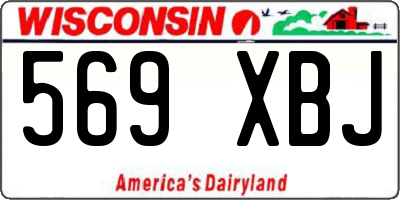WI license plate 569XBJ