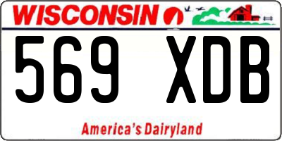 WI license plate 569XDB